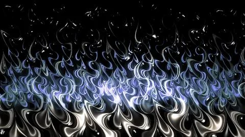 Abstract burning flame background, seamless loop. Motion. Grey and blue fire Stock Illustration