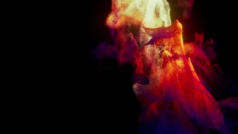 Abstract burst of hot, vibrant particles on dark background 스톡 동영상 311554585