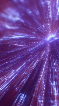 Abstract burst of purple glowing rays in motion resembling energy explosion Stock Illustration