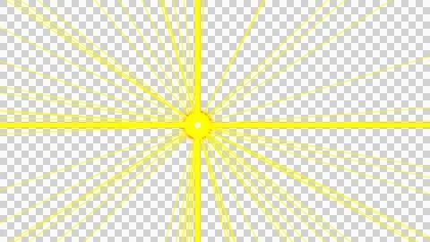 Abstract Burst of Yellow Rays Radiating from a Central Point on a Black イラスト素材