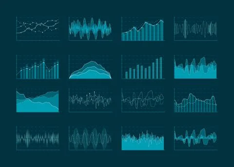 Abstract business analytics and statistics diagrams. Ilustración de archivo
