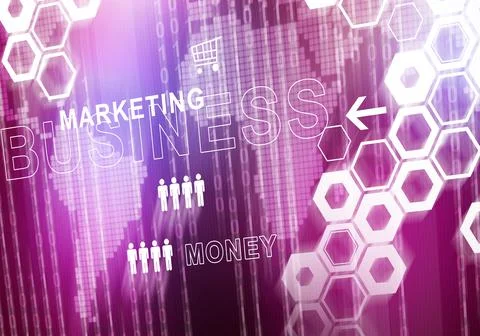 Abstract business background with elements of social networks Stock Illustration