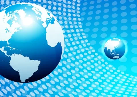 Abstract Business Background with Globe Stock Illustration