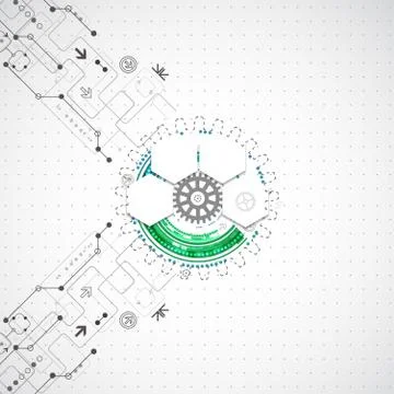 Abstract business background with technological elements Stockillustratie