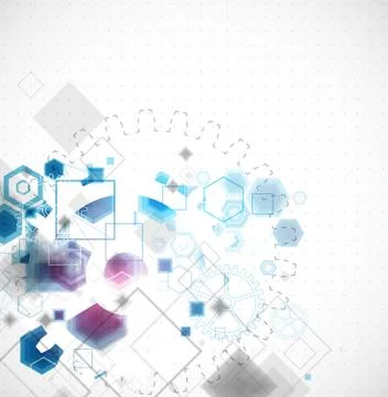 Abstract business background with technological elements Stock Illustration