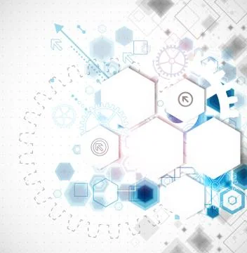 Abstract business background with technological elements Stockillustratie