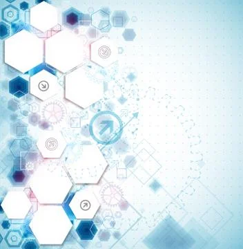 Abstract business background with technological elements Illustrazione stock