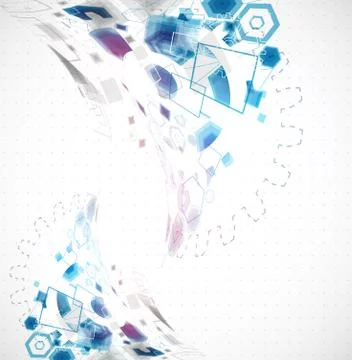 Abstract business background with technological elements Illustrazione stock