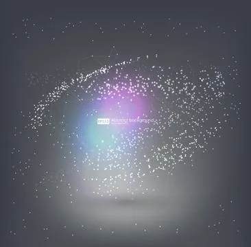 Abstract business background. vortex particles in volumetric space. Stock Illustration
