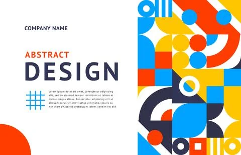 Abstract business banner with geometric elements Illustrazione stock