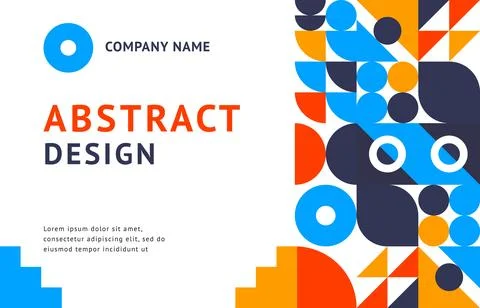 Abstract business banner with geometric elements Stock Illustration