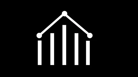 Abstract business bar chart symbolizing analytics growth animation Stock Footage 336884324