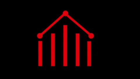 Abstract business bar chart symbolizing analytics growth animation Stock Footage 336884327