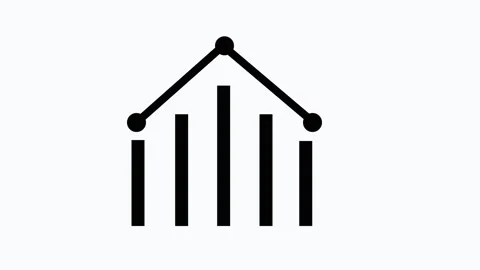 Abstract business bar chart symbolizing analytics growth animation Stock Footage 336884335