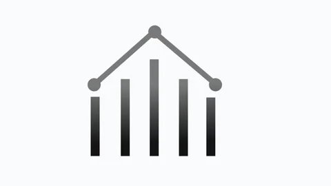 Abstract business bar chart symbolizing analytics growth animation Stock Footage 336884349