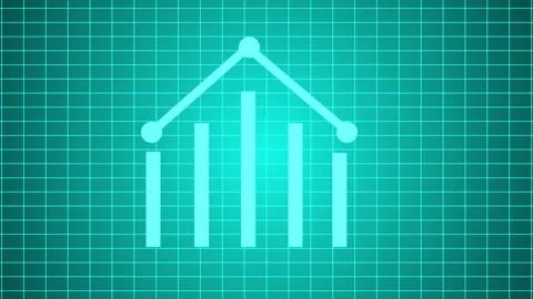 Abstract business bar chart symbolizing analytics growth animation Stock Footage 336884369