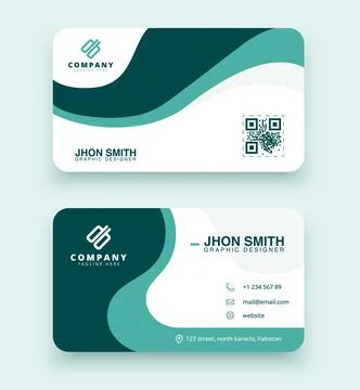 Abstract Business Card Vector Template Design Stock Illustration