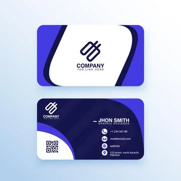 Abstract business card vector template for corporative businesses and other Stock Illustration