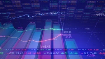 Abstract business chart animation with generic corporate data Vidéo 85471225