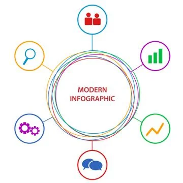 Abstract  Business circle infographics. Stock Illustration