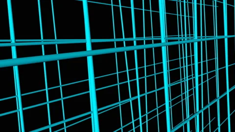Abstract business computer technology background with grid, 3d render backdrop Stock Footage 100603434