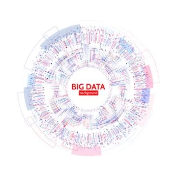 Abstract business data visualisation. Futuristic information transfer concept Stockillustratie
