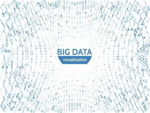 Abstract business data visualization. Futuristic information transfer concept Stockillustratie