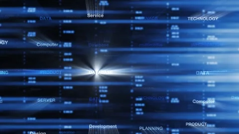 Abstract business data word cloud animation Stock Footage 341150852
