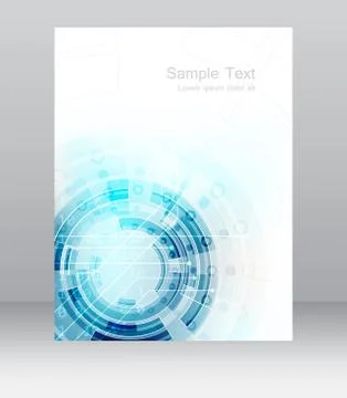 Abstract business flyer vector template, brochure or corporate banner Illustrazione stock
