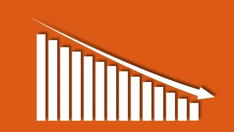 Abstract Business Graph Animation, Decreasing Trend, Financial Concept Stock Footage 310057048