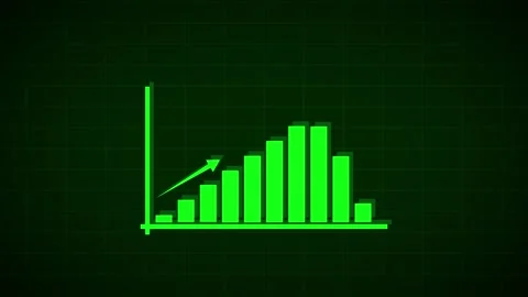 Abstract business graph animation with grid background Stock Footage 263873607