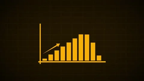 Abstract business graph animation with grid background Stock Footage 263873611
