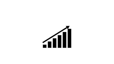 Abstract business graph icon animation on background Vídeos de archivo 336549421