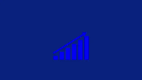 Abstract business graph icon animation on background Видео 336549425