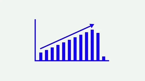 Abstract business growth and graph chart icon animation background. Stock Footage 303069274