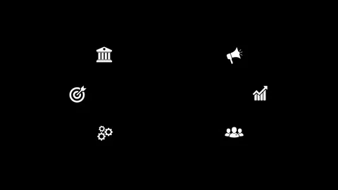 Abstract business infographics for analysis process and work management. Видео 337601611