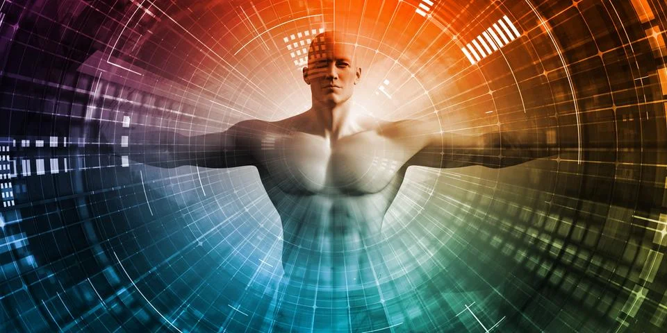 Abstract Business Intelligence and Data Technology Background 스톡 일러스트