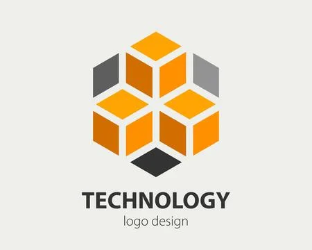 Abstract business logo design. Vector company logotype concept. Haxogen corpo Stock Illustration