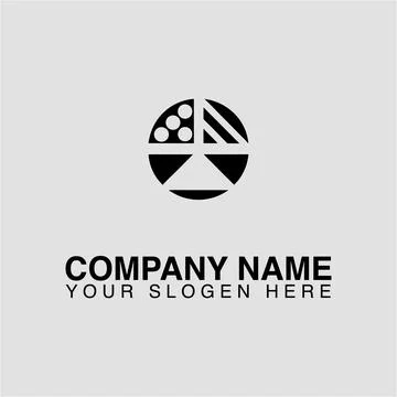 Abstract business logo design vector template geometric shapes circle company Stock Illustration