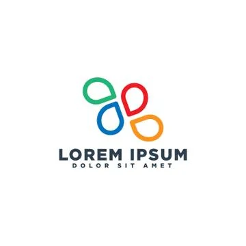 Abstract Business logo template vector illustration elements isolated イラスト素材