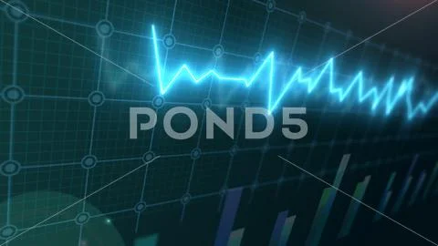 Abstract Business Market Graph Background PSD Template