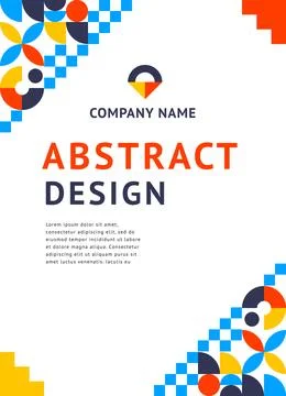 Abstract business poster with geometric elements Stock Illustration