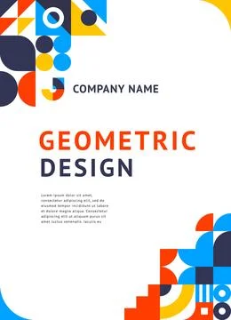 Abstract business poster with geometric elements イラスト素材