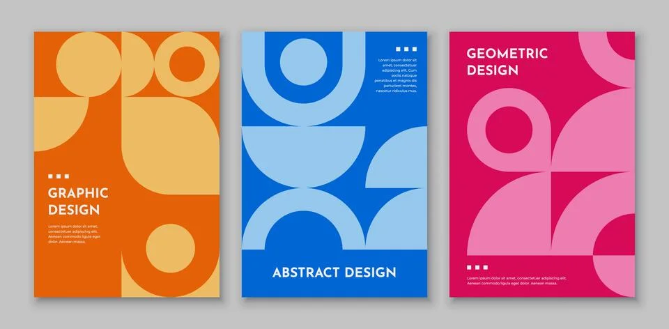 Abstract business posters with geometric pattern Stock Illustration