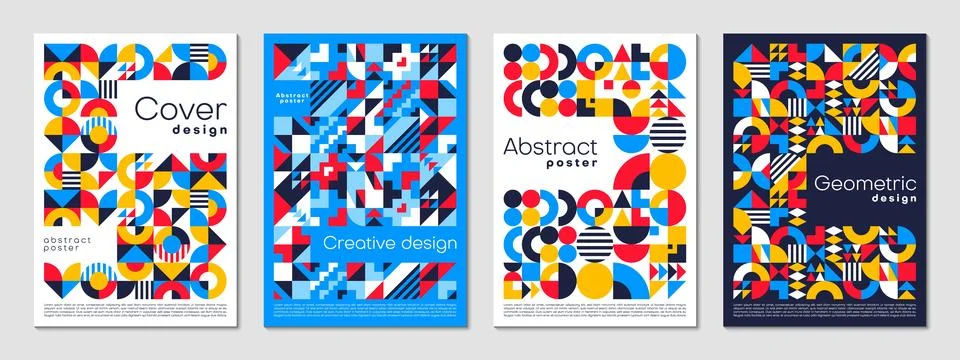 Abstract business posters with geometric pattern Stockillustratie