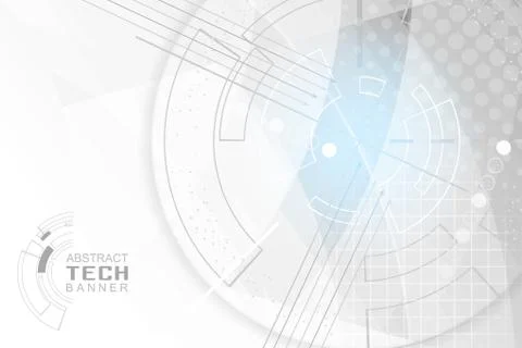 Abstract business technology vector background with circuit board, arrows and Stock Illustration