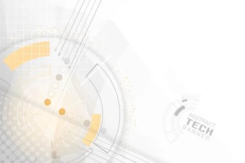 Abstract business technology vector background with circuit board, arrows and Stock Illustration
