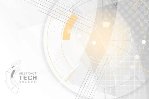 Abstract business technology vector background with circuit board, arrows and Stock Illustration