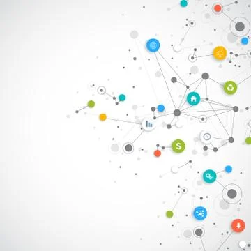 Abstract business vector infographic. Cloud computing and global network Stock Illustration