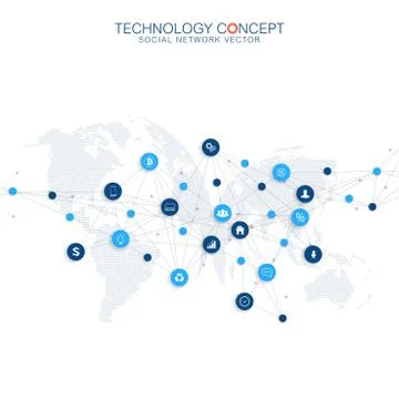 Abstract business vector infographic. Cloud computing and global network Stock Illustration